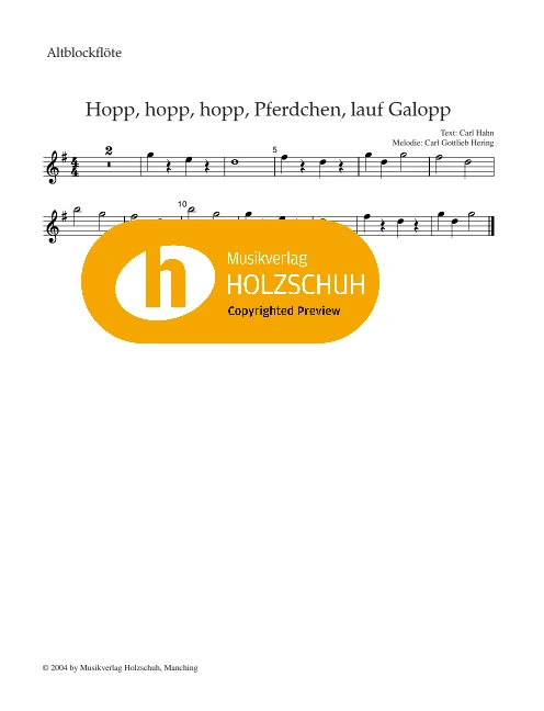 Hopp, hopp, hopp, Pferdchen, lauf Galopp